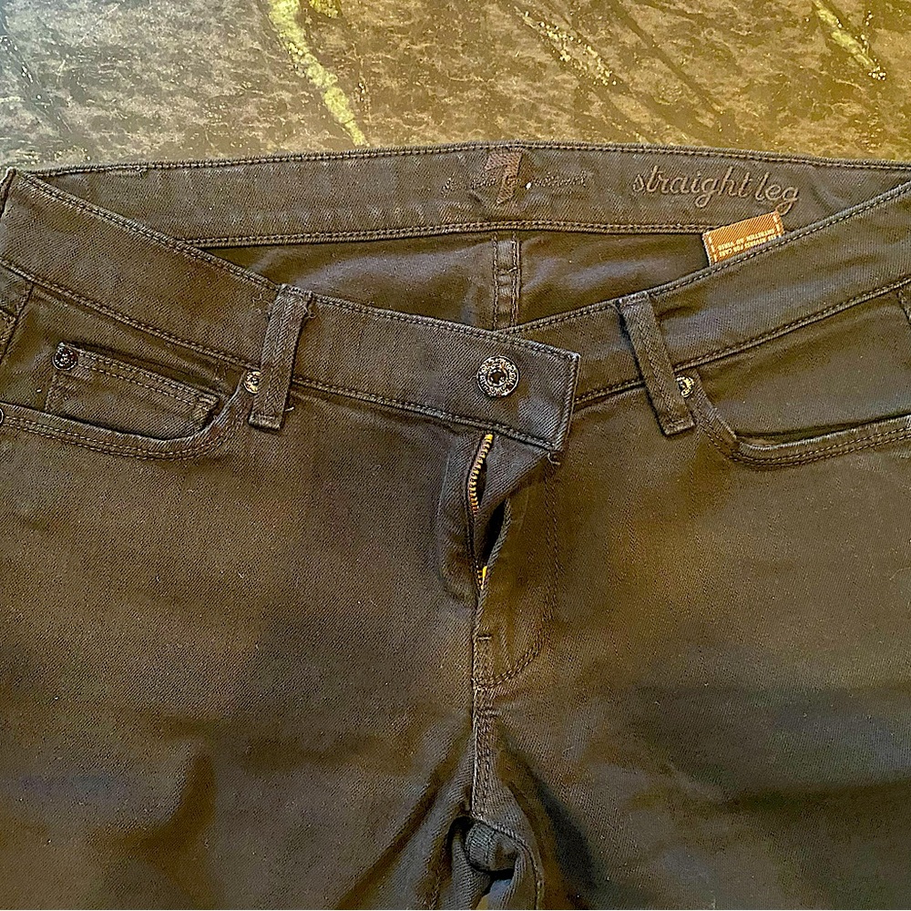 Seven for all Mankind straight leg black jeans size 29